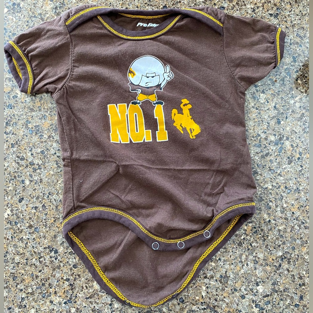 Baby College Football Wyoming Cowboys Onesie + Sweat Pants - 12M